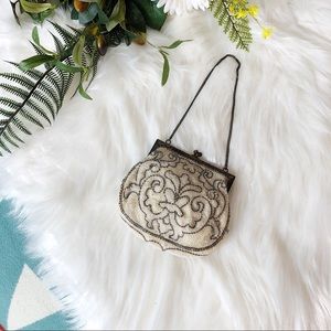 ANTIQUE French Beaded Bag c1930